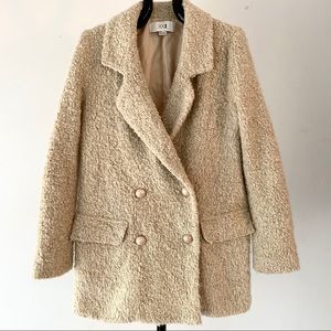 Fuzzy Oatmeal Peacoat